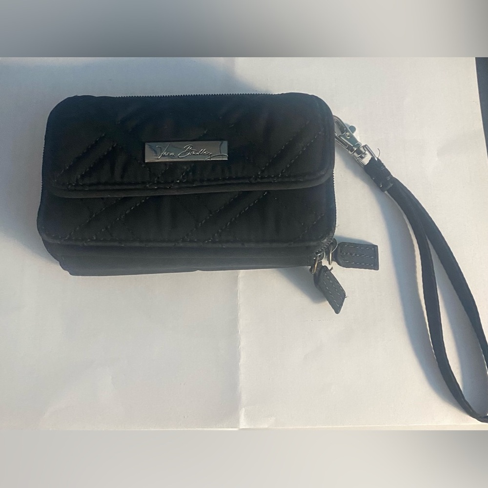 Vera Bradley Black wristlet wallet. Slightly used but still in great condition.